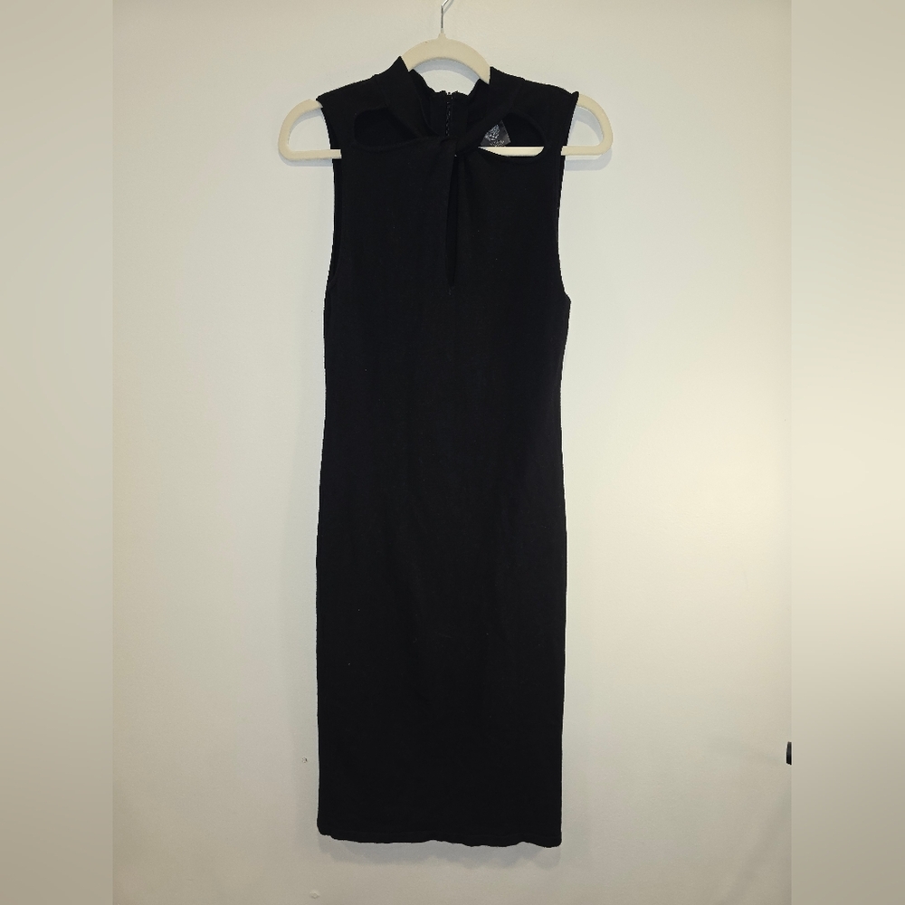 Vince Camuto Black Cutout Long Sweater Dress Size 10 Nwt - Picture 2 of 12